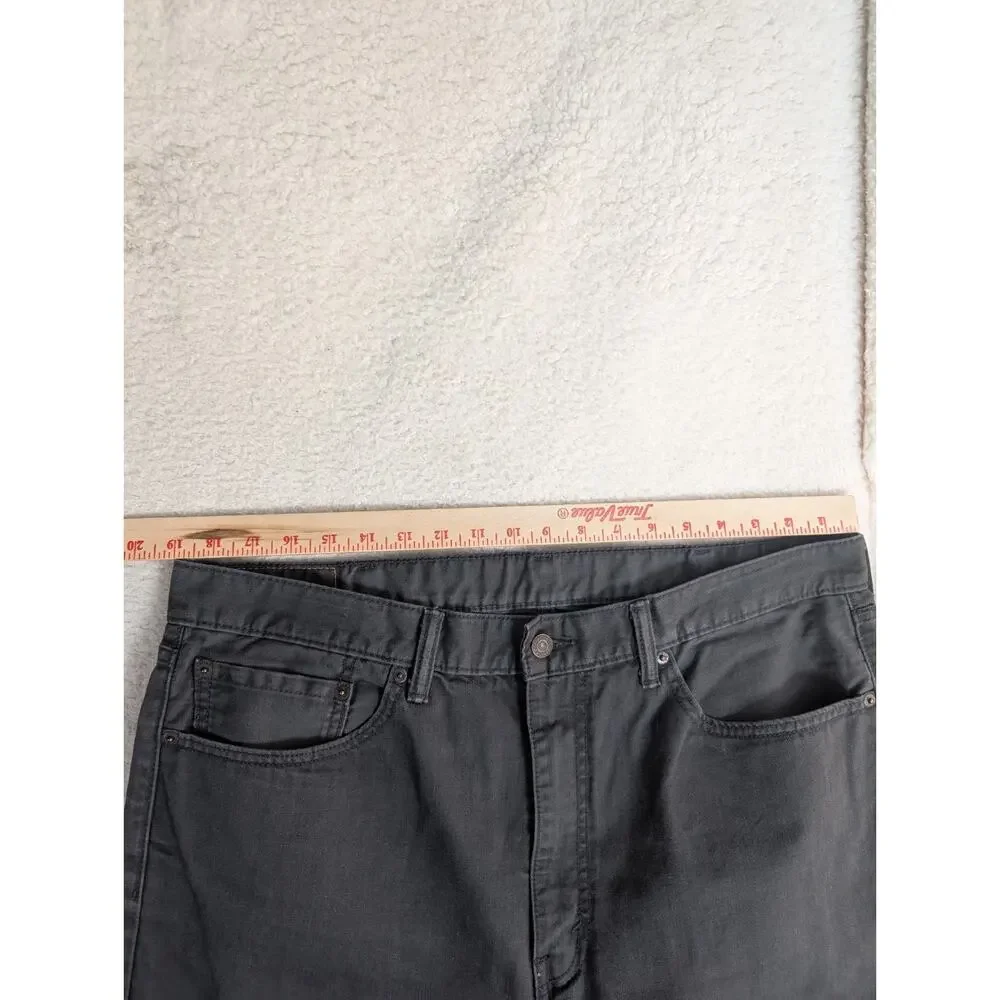 Levis 505 Jeans Mens 38x32 Black Regular Fit Straight Leg Dark Wash Denim Cotton